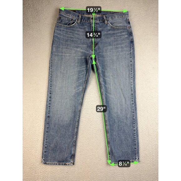 Levis 559 Jeans Mens 38x32 Blue Relaxed Straight Leg Classic Cotton American - Picture 3 of 7